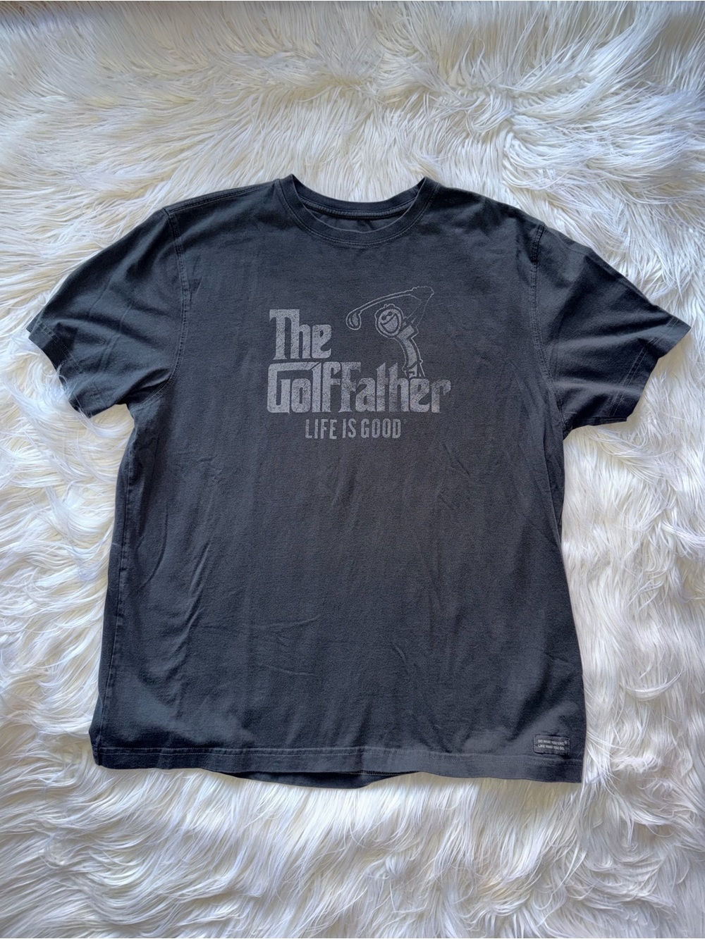 Life Is Good Black 'The Golffather' Graphic Tee